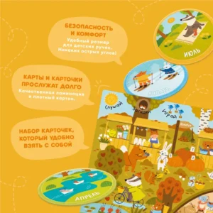 Набор Abumba для игры и обучения "Времена года"(карты,карточки) 12