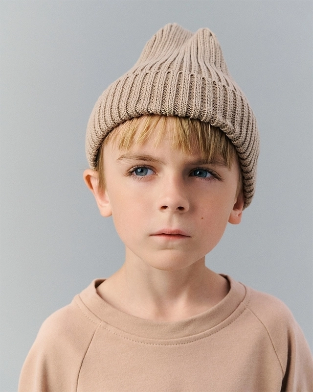 4 (1) Шапка детская Loomknits Какао 2