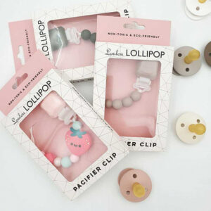 Держатель для пустышки Lollipop Pacifier Clip - Colour Pop Silver Sage 6