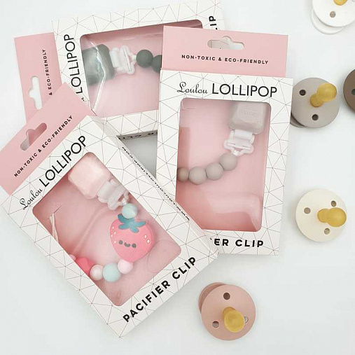 Держатель для пустышки Lollipop Pacifier Clip - Colour Pop Silver Sage 3