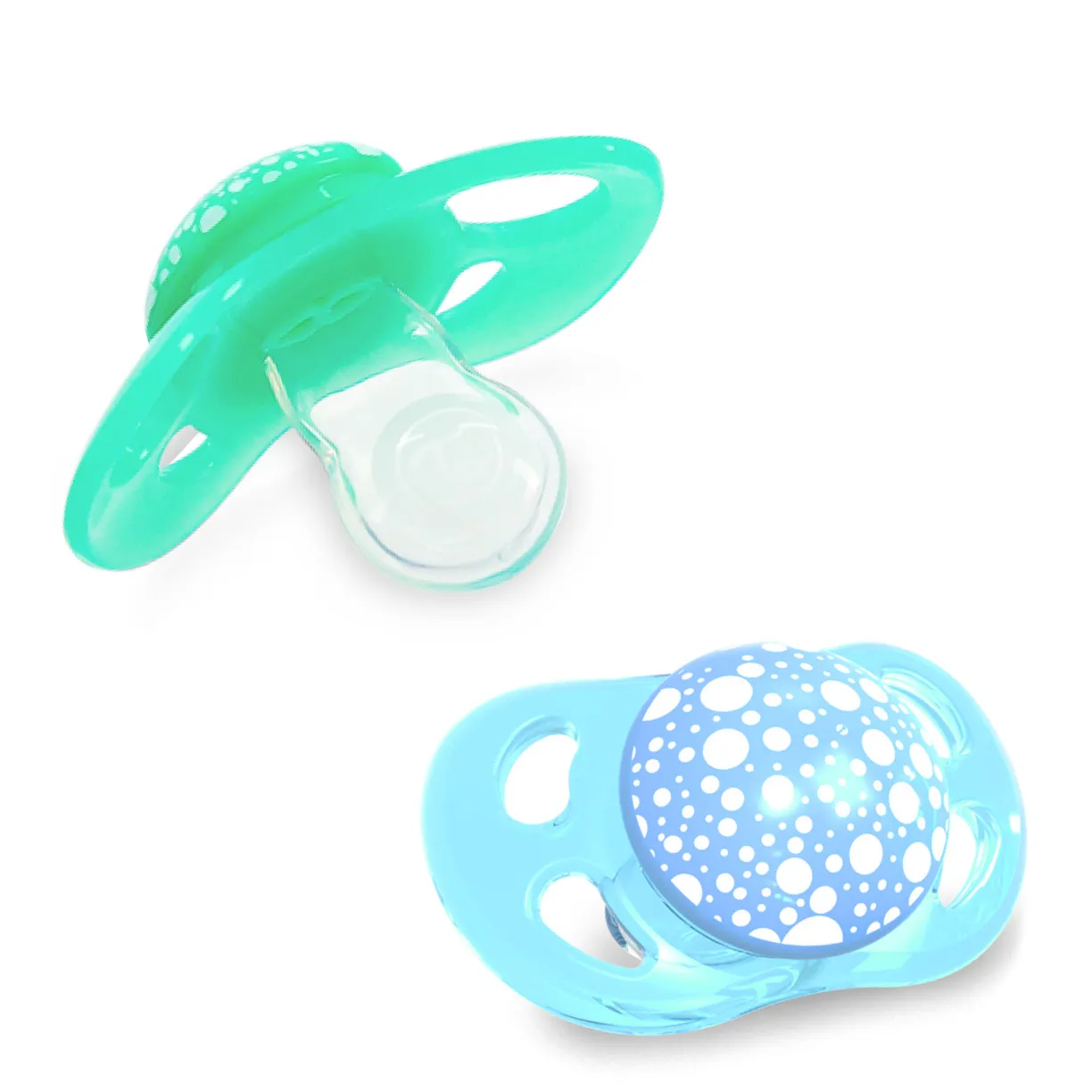 Пустышка Twistshake в наборе из 2 шт. Пастельный синий и пастельный зелёный. Возраст 0-6m 1