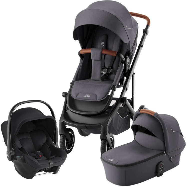 Коляска 3в1 Britax Roemer Smile 5Z, Midnight Grey+автокресло BABY-SAFE PRO Classic | Deep Black 1
