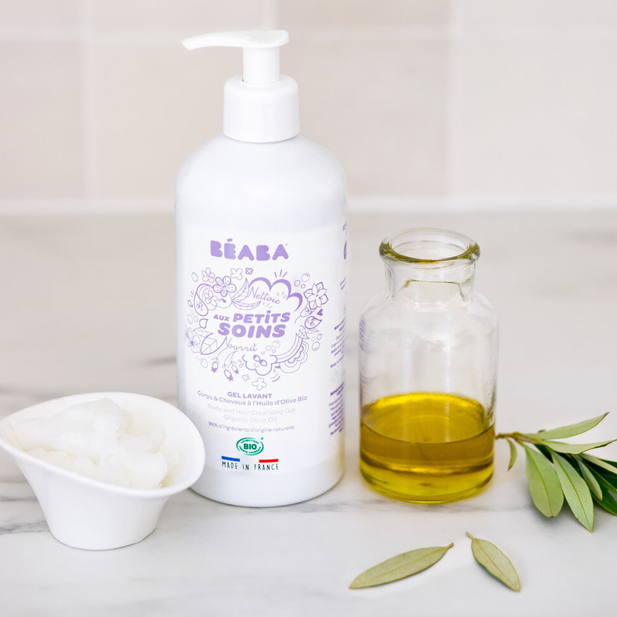 Органический очищающий гель для тела и волос Beaba,500 мл. 4