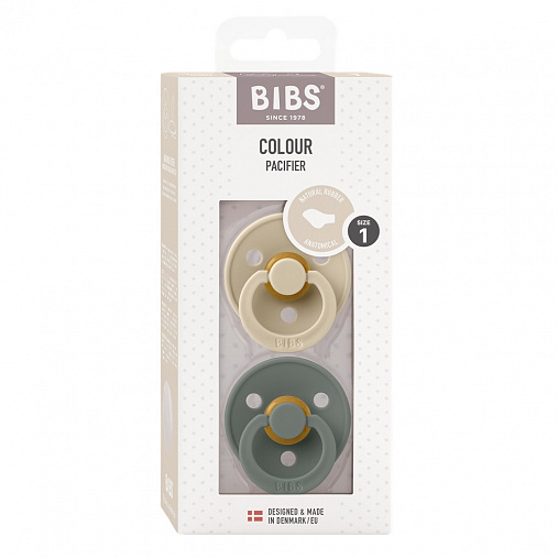 Набор пустышек латексных BIBS Colour Anatomical, 2 шт. 6+ мес. 2