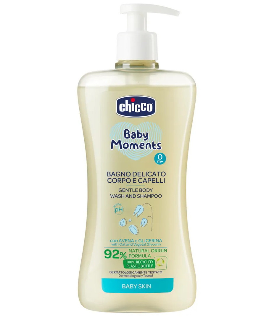 Нежная пена для тела и волос Chicco Baby Moments 500 мл 1