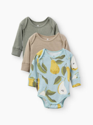 Боди с длинным рукавом детское Happy Baby (набор 3 шт.) pear 21