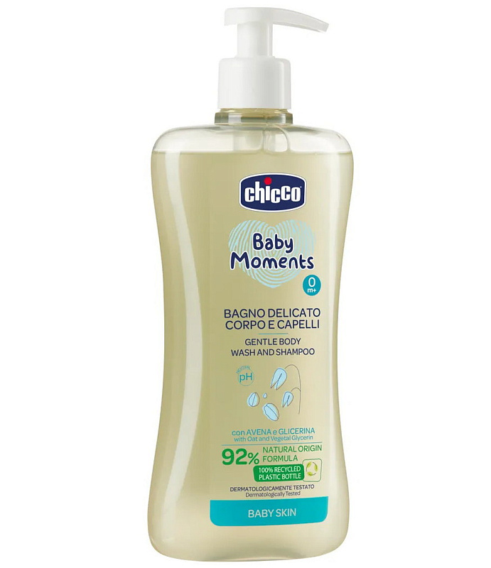 Нежная пена для тела и волос Chicco Baby Moments 500 мл 3