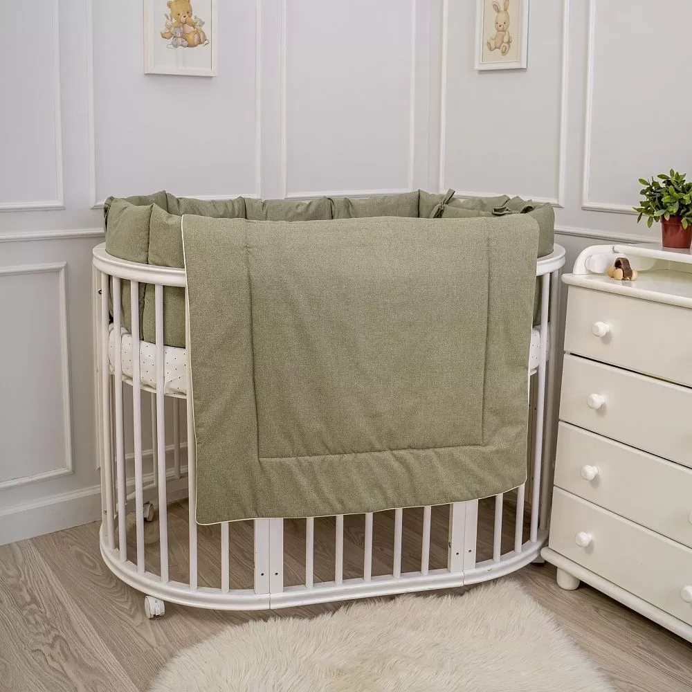 Набор 4 предмета для овальной и прямоугольной кроватки "Сканди " (М) 1