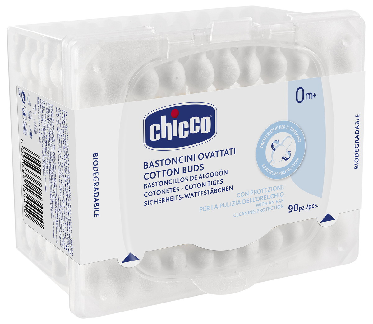 Палочки ватные с ограничителем Chicco, 90 шт. 1