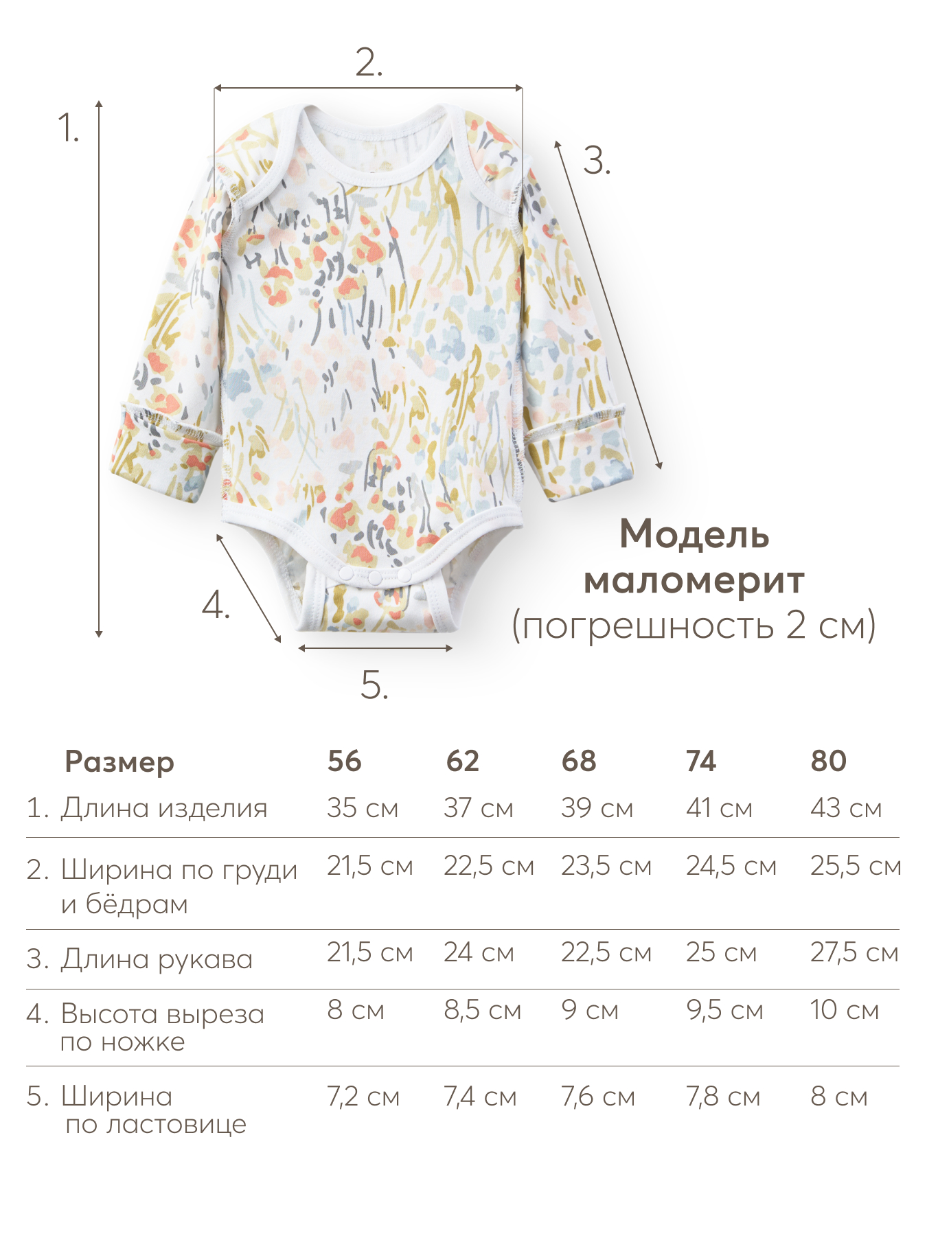 Боди с длинным рукавом детское Happy Baby (набор 3 шт.) flowers 15