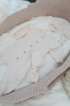 Комплект на выписку Babyedel 5 предметов для девочки, муслин 15