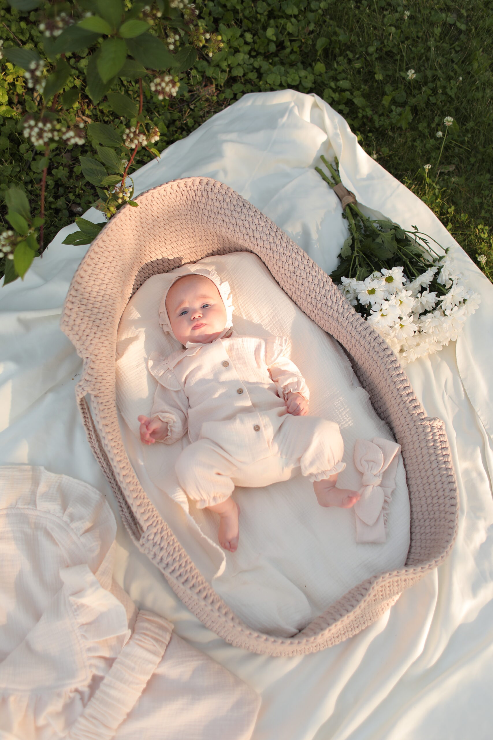 Комплект на выписку Babyedel 5 предметов для девочки, муслин 4