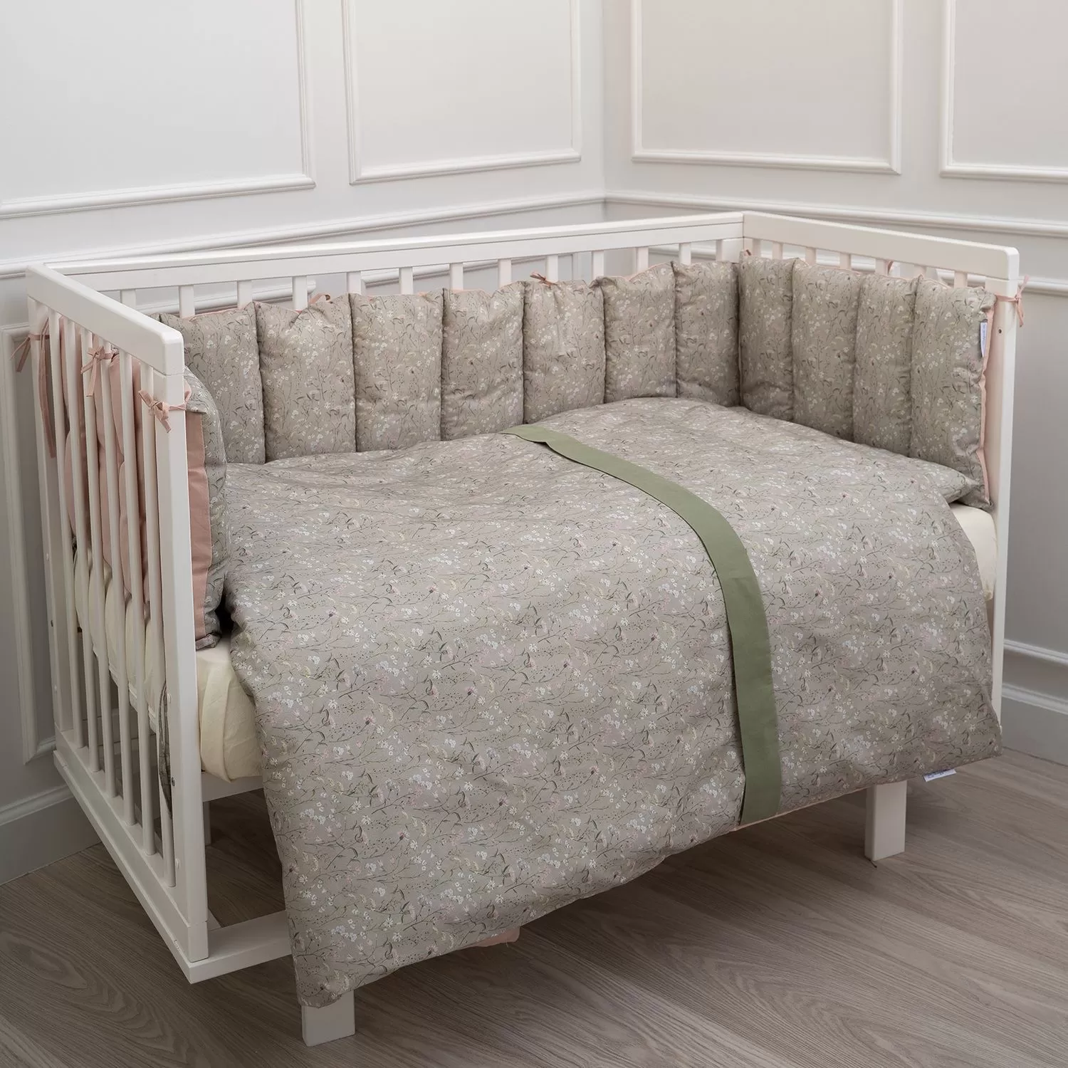 К-т 6пр.для прямоугольной кроватки "Lappetti Garden" 1