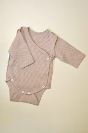 Боди MATUSHKIN на запах, длинный рукав, швы наружу, интерлок-вафля 4