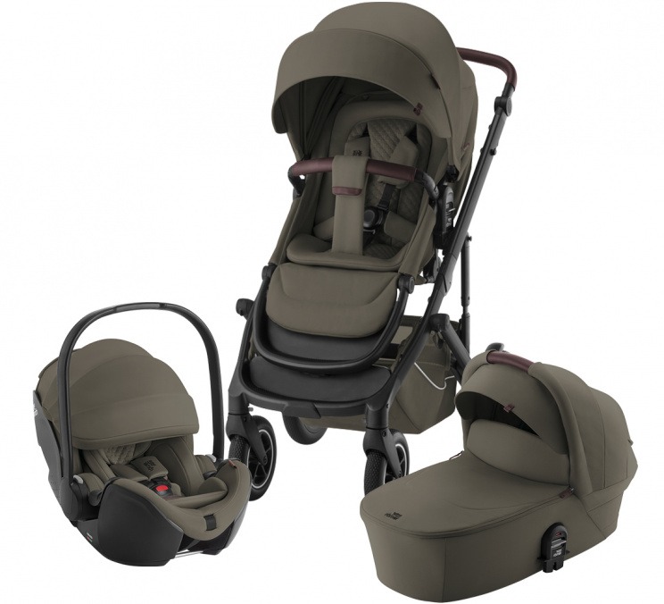 Комплект 3в1 Britax Roemer коляска SMILE 5Z, Urban Olive +автокресло BABY-SAFE PRO Urban Olive 1
