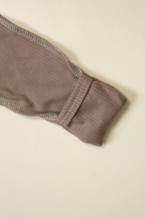 Боди MATUSHKIN прямая застежка, длинный рукав, швы наружу,интерлок-лапша, цвет капучино