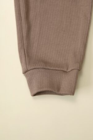 Ползунки MATUSHKIN без стоп на манжетах, швы внутрь, интерлок-лапша, цвет капучино