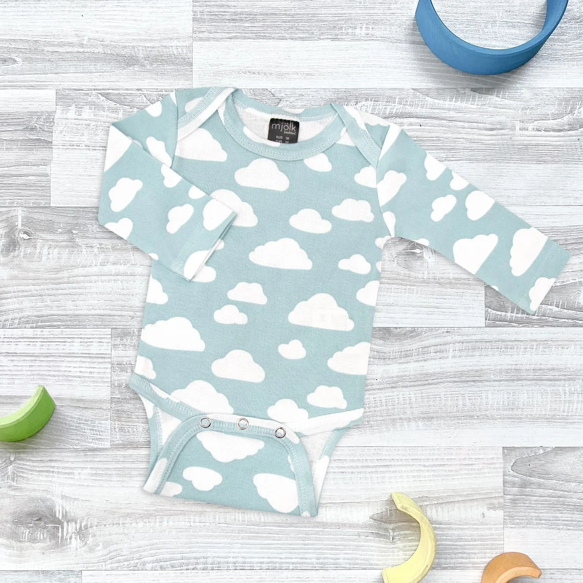 Боди Mjolk Облака с длинным рукавом (М) 1