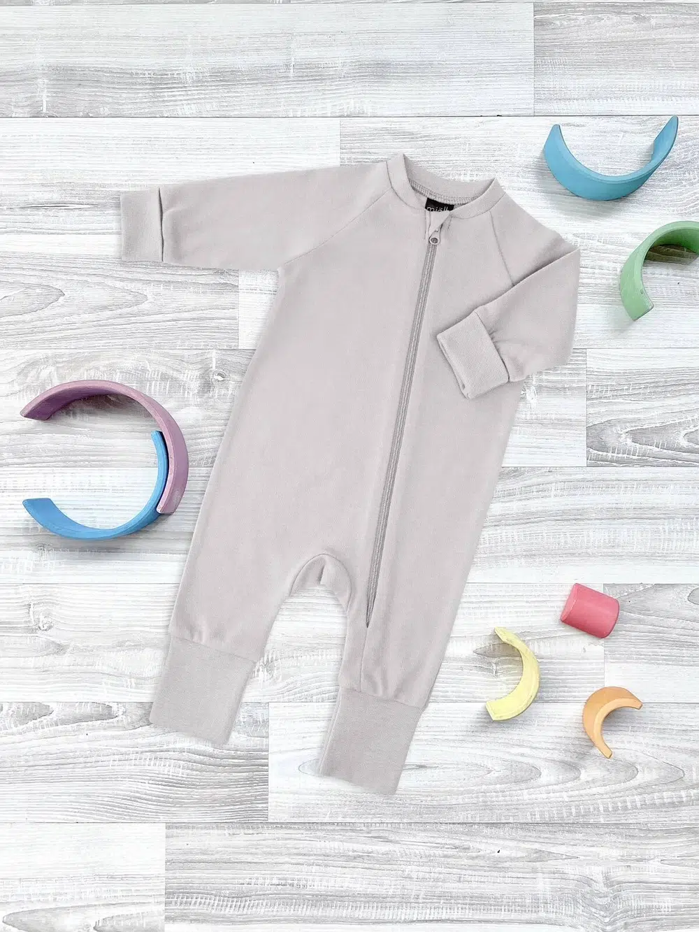 Комбинезон на манжетах Mjolk Sleep and Play White Sand, с рукавом реглан (М) 1