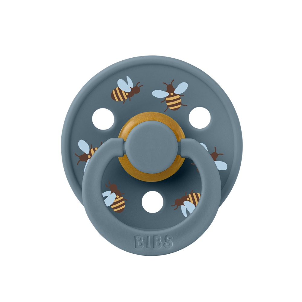 Пустышка латексная BIBS Studio Colour - Bumblebee Friends, 18+ мес. 1 petrol