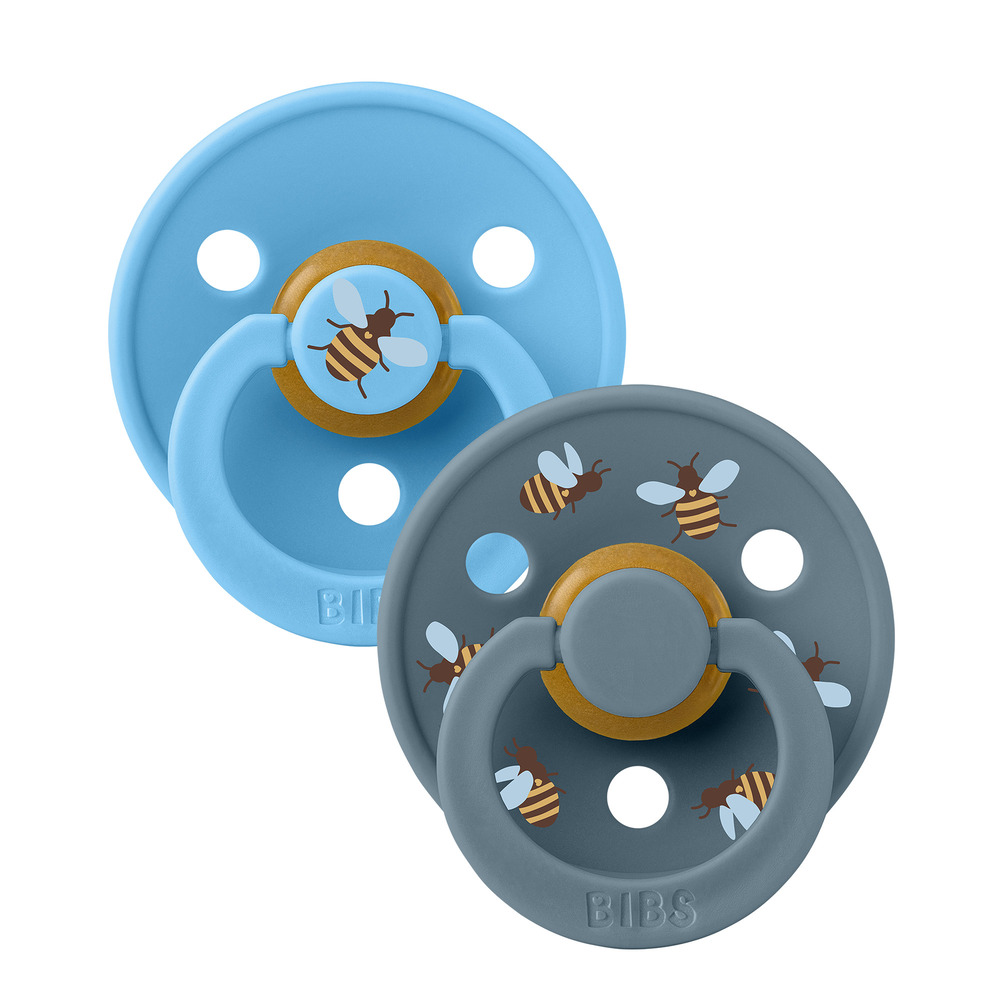 Набор пустышек латексных BIBS Studio Colour, 2 шт. - Bumblebee, 0+ мес. 1