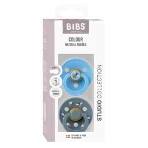 Набор пустышек латексных BIBS Studio Colour, 2 шт. - Bumblebee, 0+ мес. 9