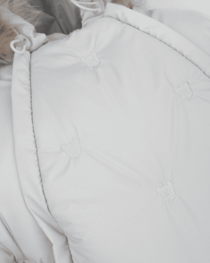 Комбинезон-трансформер MATUSHKIN «Акварель.Вышивка Медвежонок», с опушкой, 3 сезона, цвет серый