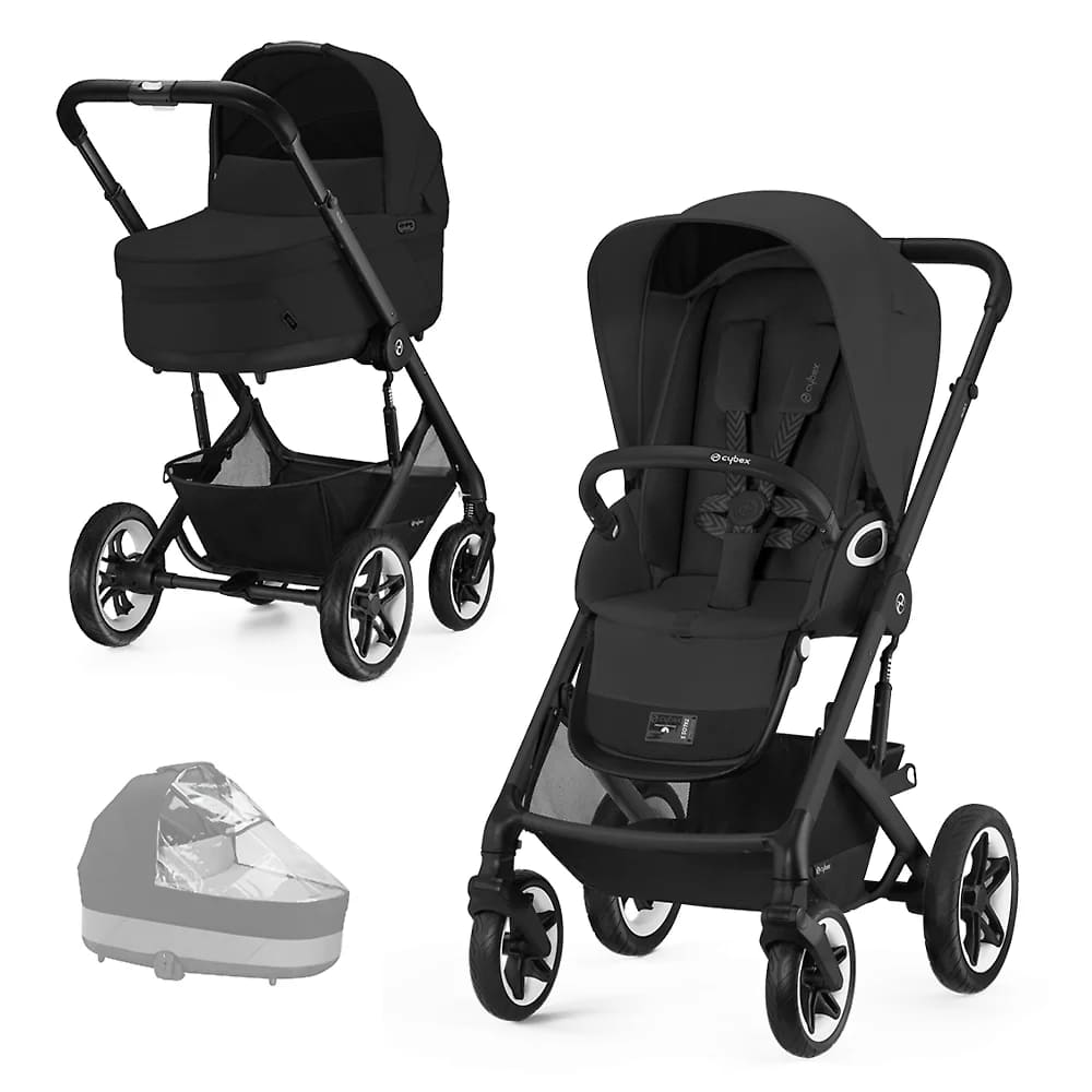 Коляска 2 в 1 Cybex Talos S Lux со спальным блоком Cot S и дождевиками 2 Коляска 2 в 1 Cybex Talos S Lux со спальным блоком Cot S и дождевиками 1