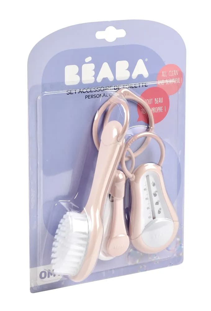 Набор: щипчики для ногтей, термометр, расческа с щеткой Beaba Set Accessoire Toil Old 2