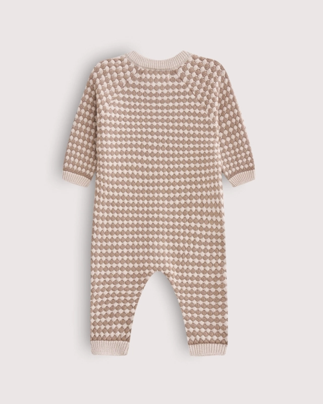 Комбинезон детский Loomknits Бежевые соты LW5507