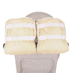 Муфты-варежки BAMBOLA на липучках шерстяной мех+плащевка (Лайт) Бежевые 5