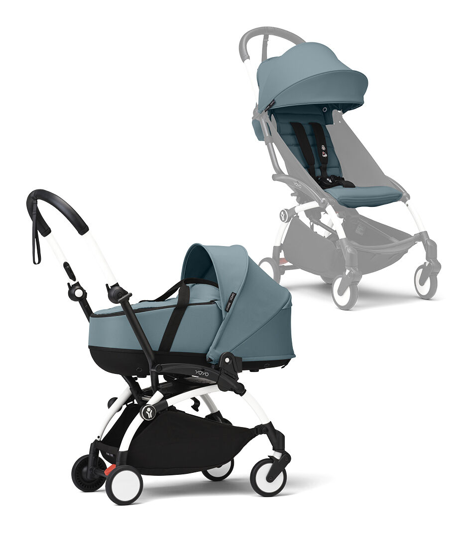Коляска 2в1 Stokke YOYO3 люлька newborn shell белая рама 1